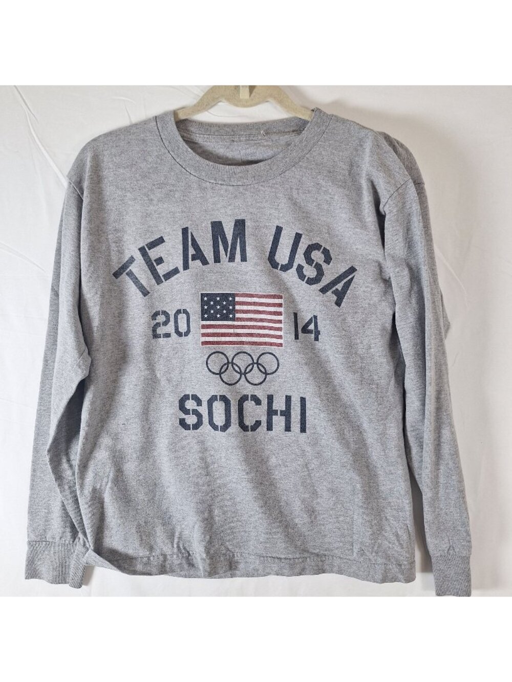 Team USA Sochi 2014 Long Sleeve Gray Tshirt